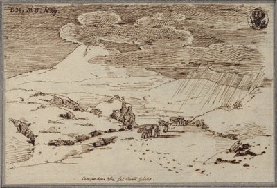 Snowfield on Monte Gibello near Etna by Karl Friedrich Schinkel