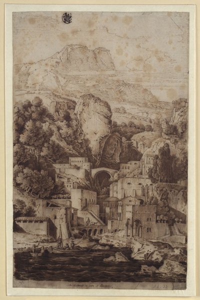 City of Amalfi on the Gulf of Salerno by Karl Friedrich Schinkel