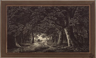 Forest Path with a Carriage by Karl Friedrich Schinkel