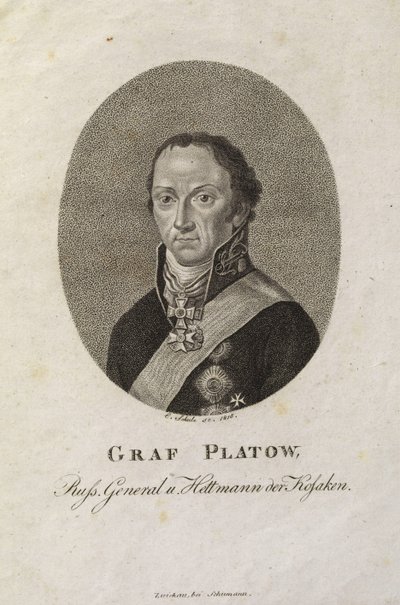 Portrait of Count Matvei Ivanovich Platov 1757-1818 by Karl Friedrich Schulz