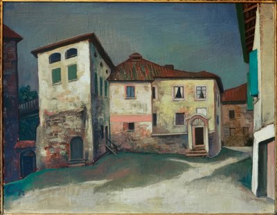 Häuser in Carona von Karl Hofer