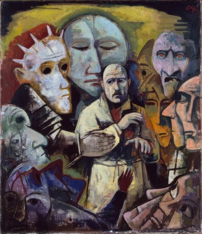 Self-Portrait with Demons by Karl Hofer