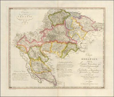 1803 Map of Croatia by Karl Joseph Kipferling
