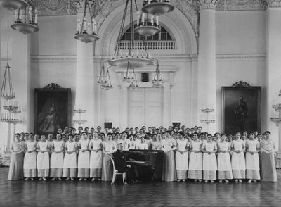 Pupils of the Smolny Institute for Noble Maidens at a Music Lesson by Karl Karlovich Bulla