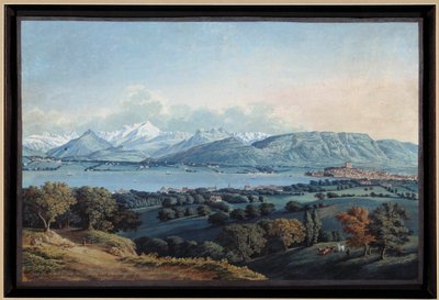 View of Geneva with Lake Leman and Mont Blanc by Karl Ludwig Hackert