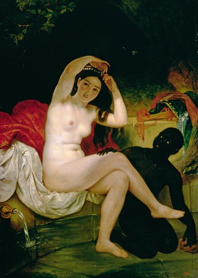 Virsavia, or Bather with a Negro Slave by Karl Pavlovich Bryullov