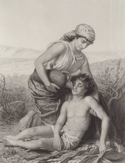Hagar and Ishmael by Karl Wilhelm Friedrich Bauerle
