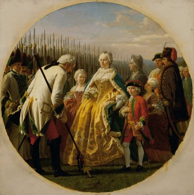 The Muster at Solenau in 1749 by Karl von Blaas