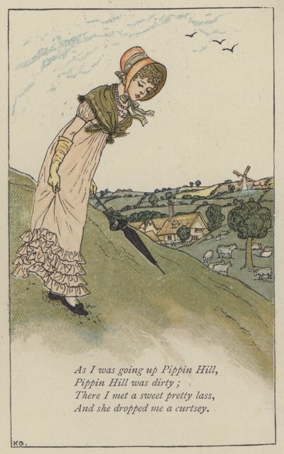 As I was going up Pippin Hill by Kate (after) Greenaway