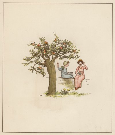 Kate Greenaway Illustration for The Pied Piper of Hamelin by Robert Browning by Kate (after) Greenaway