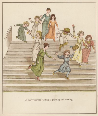 Kate Greenaway illustration for The Pied Piper of Hamelin by Robert Browning by Kate (after) Greenaway