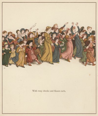 Kate Greenaway illustration for The Pied Piper of Hamelin by Robert Browning by Kate (after) Greenaway