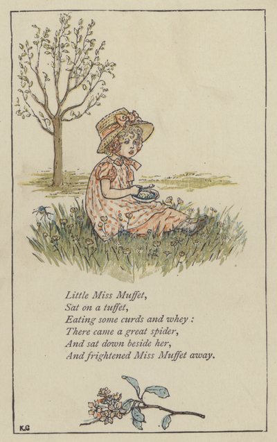 Little Miss Muffet by Kate (after) Greenaway
