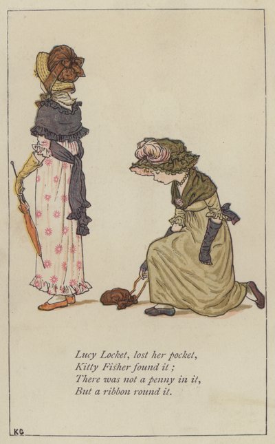 Lucy Locket, lost her pocket by Kate (after) Greenaway