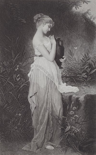 Psyche and Vase (engraving) by Kate Gray
