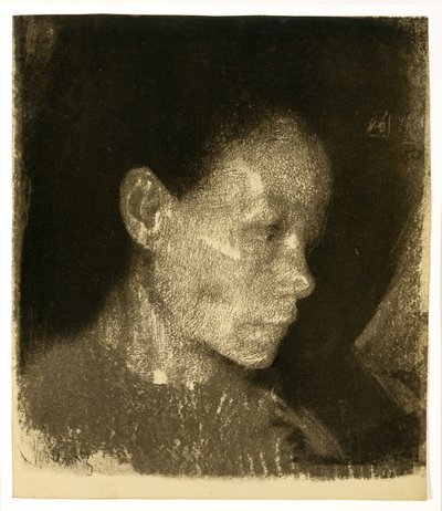Head of a Working Woman in Three-Quarter Profile Turned to the Right, 1905 by Käthe Kollwitz