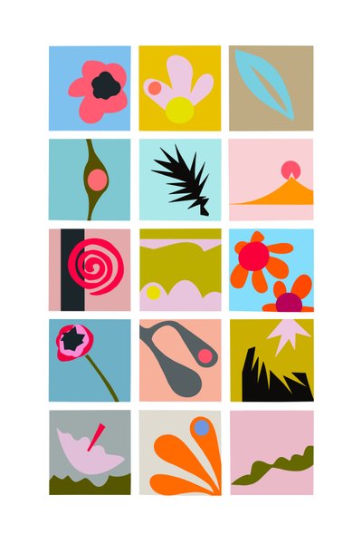 Cut Outs Grid, 2023 by Kathy Dunaway