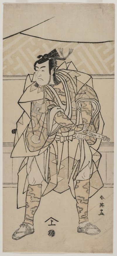 Ichikawa Monnosuke II as a Samurai by Katsukawa Shunei