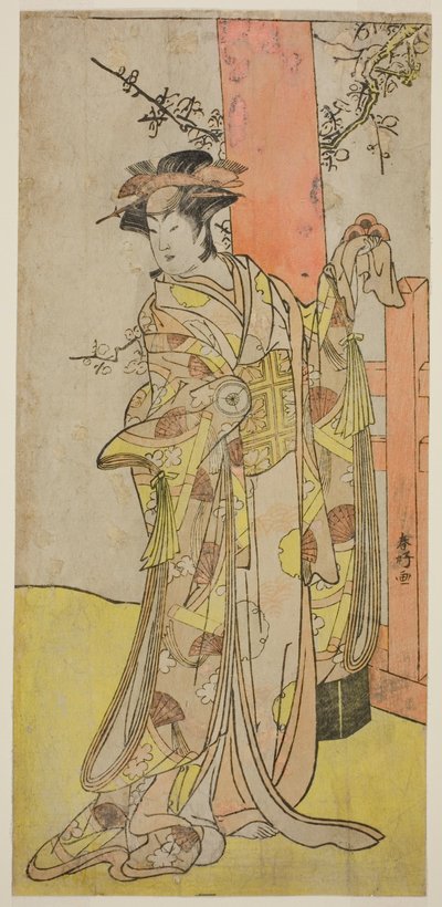 The Actor Iwai Hanshiro IV as Kitsune ga Saki Otama in the Play Miyakodori Yayoi no Watashi, Performed at the Kiri Theater in the Third Month, 1787 by Katsukawa Shunkо̄