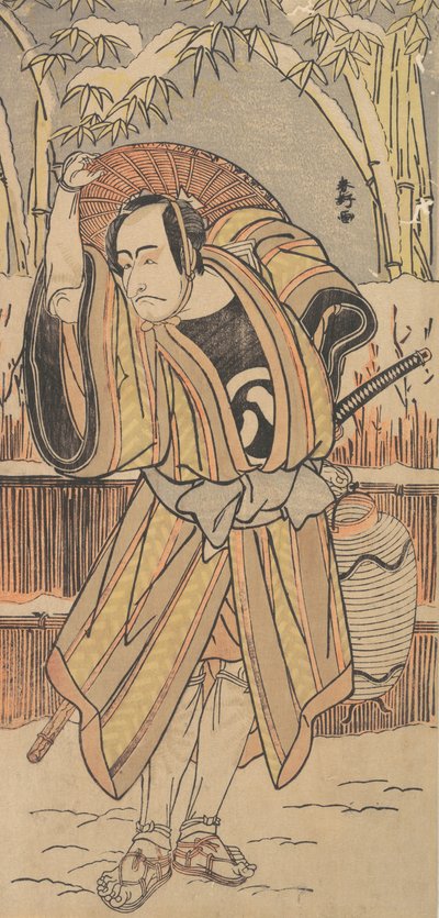 The Fifth Ichikawa Danjuro as a Man in Winter Apparel by Katsukawa Shunko