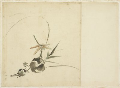 Fruit Spray with Dragonfly by Katsushika (school of) Hokusai