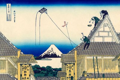 A sketch of the Mitsui shop in Suruga in Edo by Katsushika Hokusai