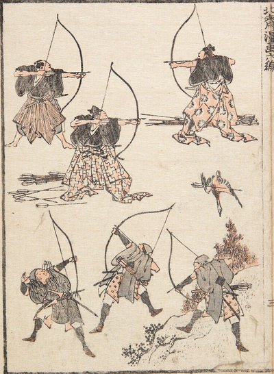Archers by Katsushika Hokusai