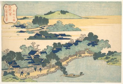 Bamboo Hedge at Kumemura, from the Series Eight Views of the Ryūkyū Islands by Katsushika Hokusai