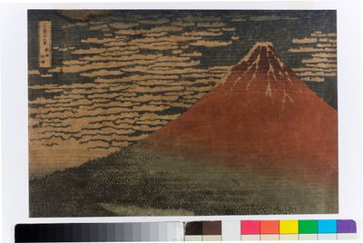 Clear Day with South Wind (Red Fuji) by Katsushika Hokusai