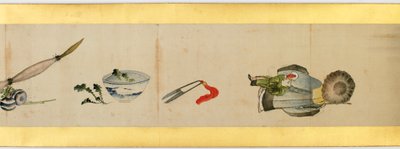 Detail of Handscroll with Miscellaneous Images, Edo Period, 1839 by Katsushika Hokusai