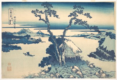 Lake Suwa in Shinano Province, from the series Thirty-six Views of Mount Fuji by Katsushika Hokusai