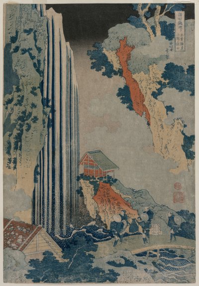 Ono Waterfall on the Kiso Road (from the series a Tour of Waterfalls in the Provinces) by Katsushika Hokusai