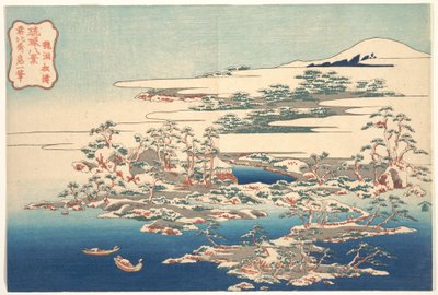 Pines and Waves at Ryuto, from the series Eight Views of the Ryukyu Islands by Katsushika Hokusai
