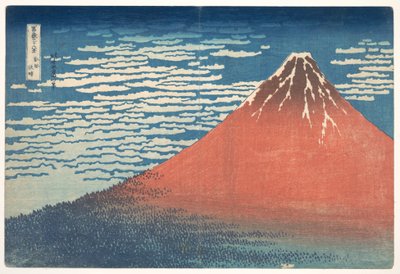 South Wind, Clear Sky, also known as Red Fuji, from the series Thirty-six Views of Mount Fuji by Katsushika Hokusai