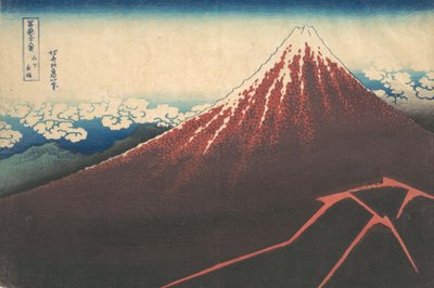 Storm Below Mount Fuji, from the Series Thirty-six Views of Mount by Katsushika Hokusai