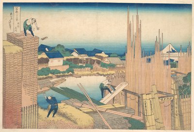 Tatekawa in Honjo, from the Series Thirty-six Views of Mount Fuji by Katsushika Hokusai