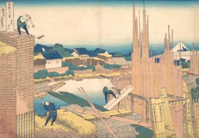 Tatekawa in Honjo, from the series Thirty-six Views of Mount Fuji by Katsushika Hokusai