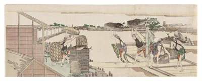 Unloading Bonito for Market by Katsushika Hokusai