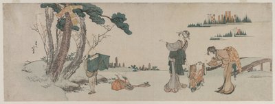 Women Distracting a Child whose Kite is caught in a Tree by Katsushika Hokusai