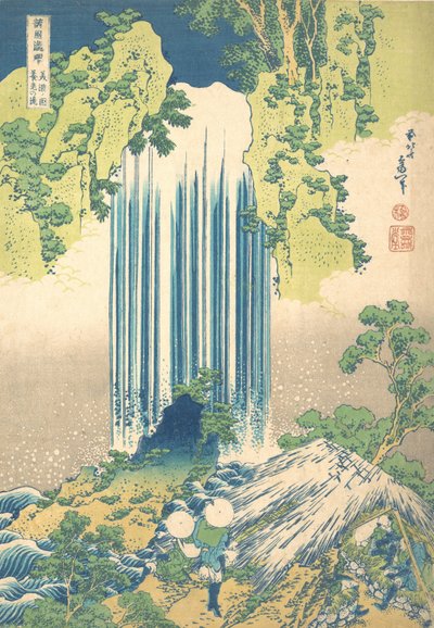 Yoro Waterfall in Mino Province, from the series A Tour of Waterfalls, ca. 1832 by Katsushika Hokusai