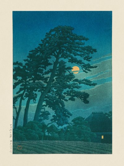 Moon at Magome by Kawase Hasui
