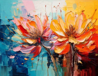 Vibrant Impasto Blooms by Kay Shanley