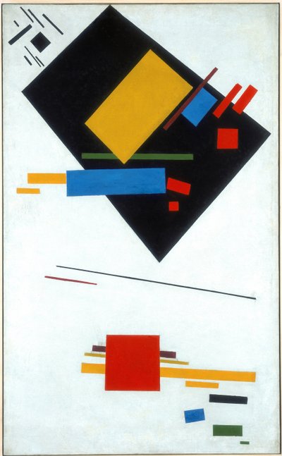 Suprematist Painting Black Trapezoid and Red Square by Kazimir Severinovich Malevich
