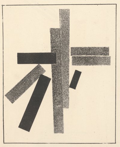 Three Black and Five Grey Elements from "Suprematism: 34 Drawings" by Kazimir Severinovich Malevich