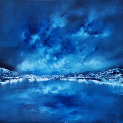 Deep Blue Night Lake by Kenneth Cowins