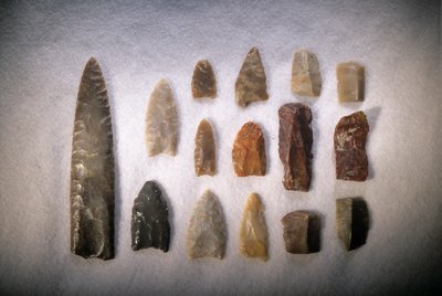 First Americans; Clovis points; Blackwater Draw; New Mexico; type site for Clovis by Kenneth Garrett