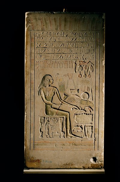 Limestone stela of Lady Senetities, Egyptian Museum, Cairo, 2002 (photo) by Kenneth Garrett