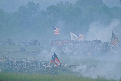 Manassas Battle re-enactment, Civil War, 2004 (photo) by Kenneth Garrett