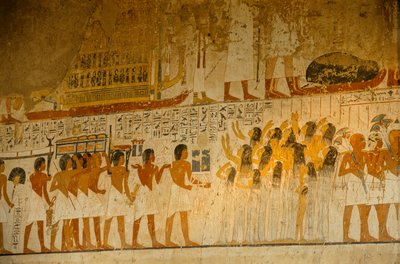 Painted scene of Mourners; Tomb of Ramose; Vizier under Amenhotep III and Akhenaten, 2009 by Kenneth Garrett