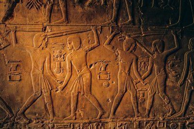 Tomb of Kheruf, Steward of Tiye, stick fighting with papyrus stalks; 18th dynasty by Kenneth Garrett